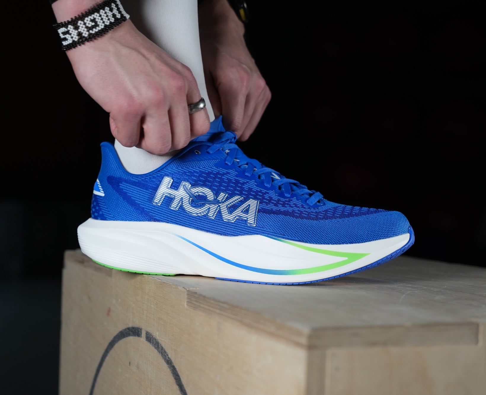 Hoka M MACH 7 Cobalt Blue / Neon Green