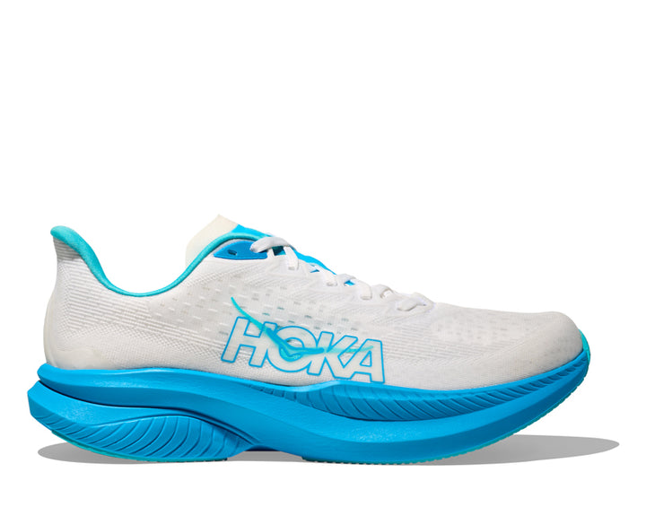 Hoka M MACH 6 Vit / Skyward Blå