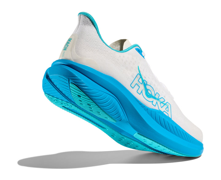 Hoka M MACH 6 Vit / Skyward Blå