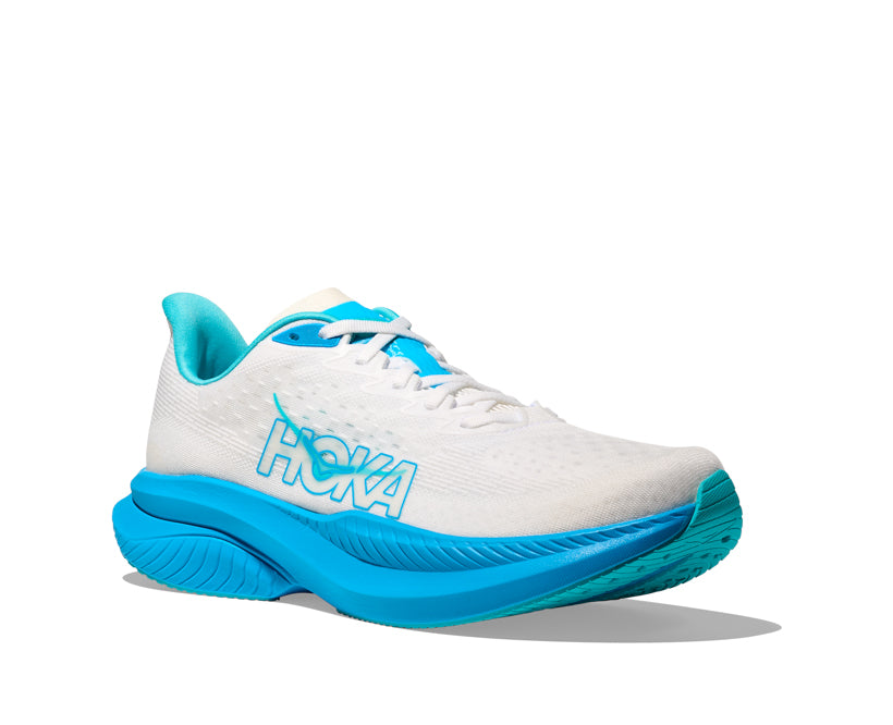 Hoka M MACH 6 Vit / Skyward Blå