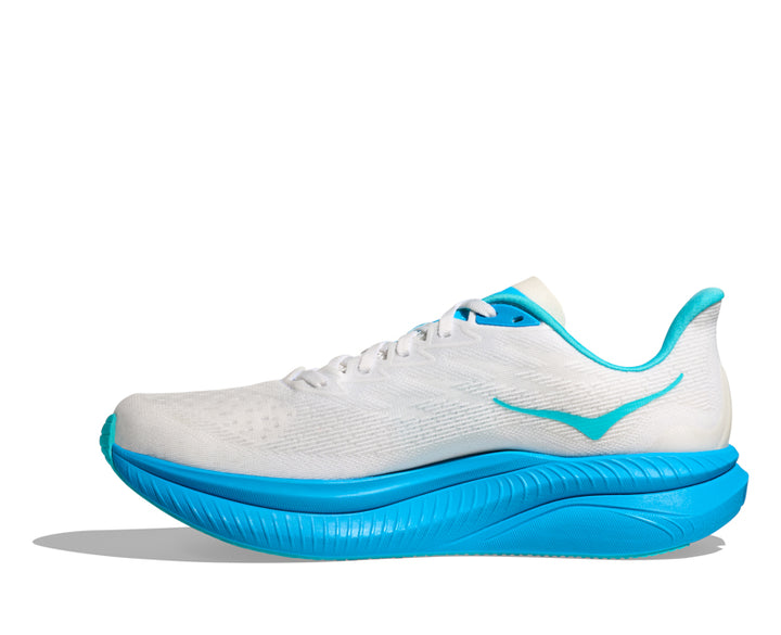 Hoka M MACH 6 Vit / Skyward Blå