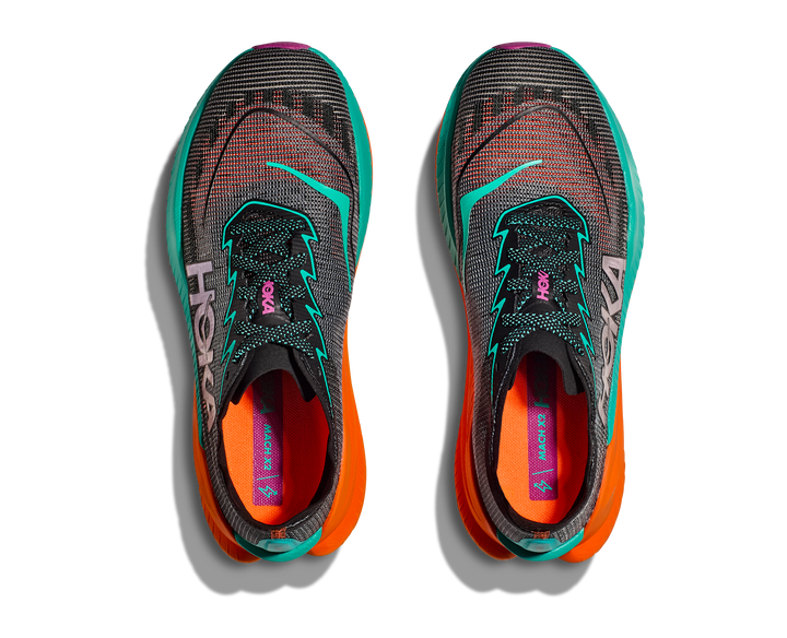 Hoka M MACH X 2 Svart / Elektrisk Aqua