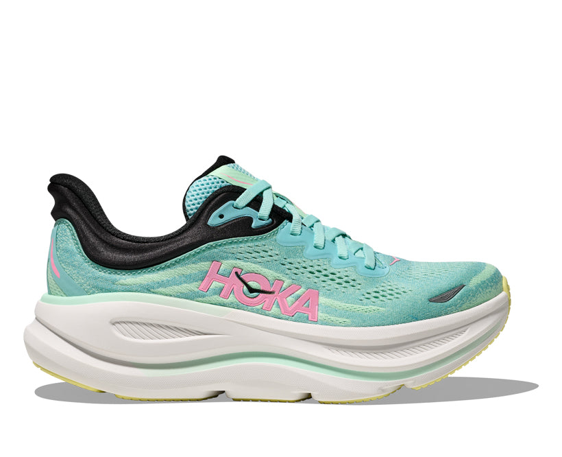 Hoka W BONDI 9 Blå Spark / Mint Fluorit 