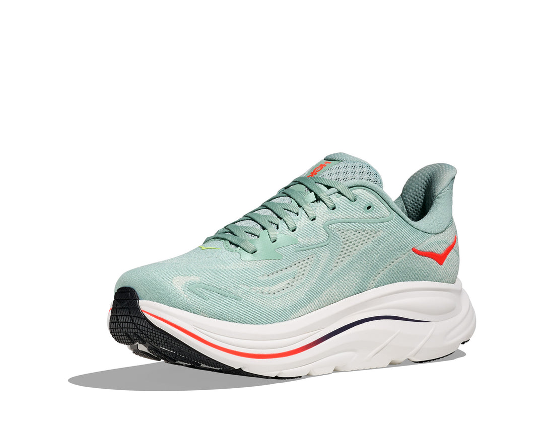 Hoka M CLIFTON 10 WIDE Sage / Neon Flame