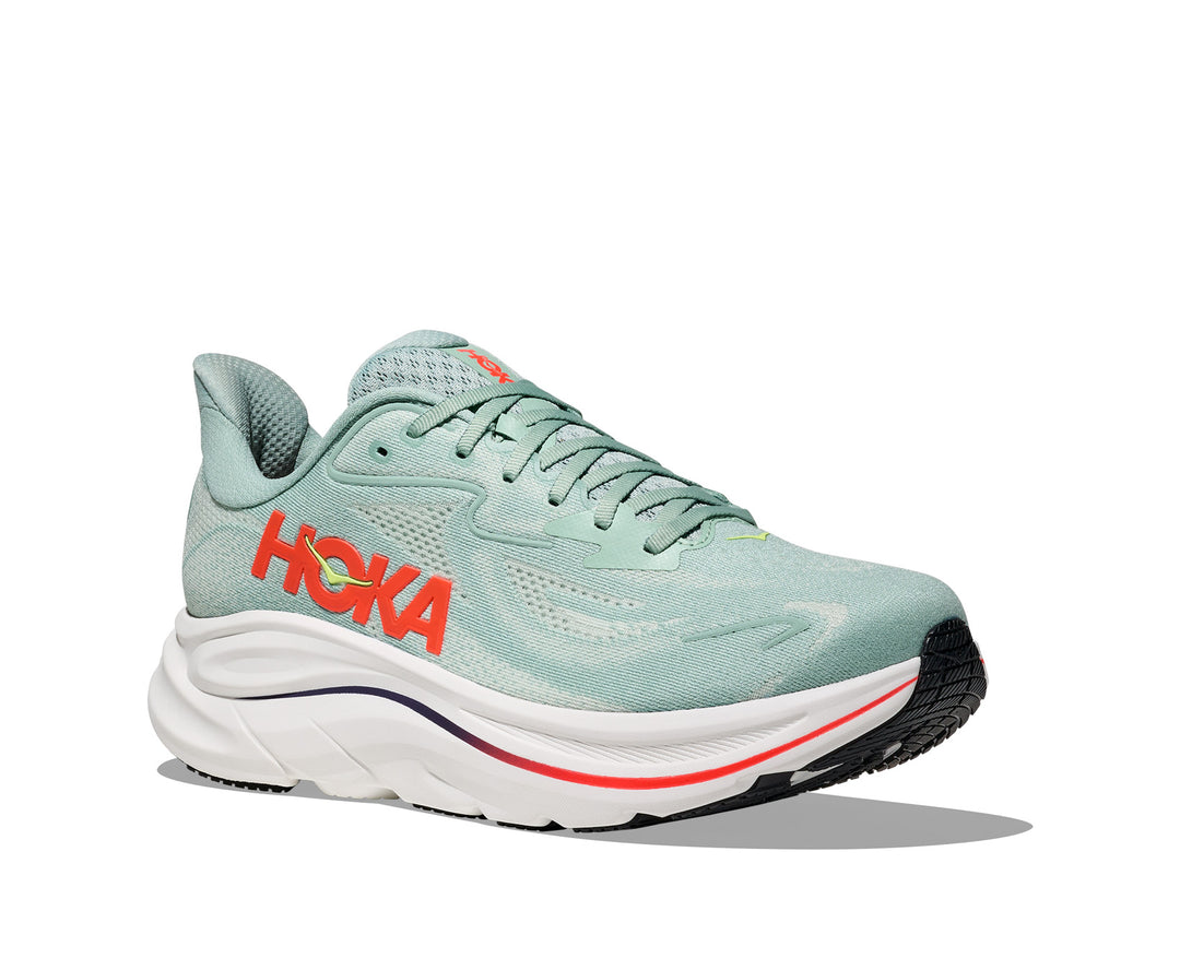 Hoka M CLIFTON 10 WIDE Sage / Neon Flame