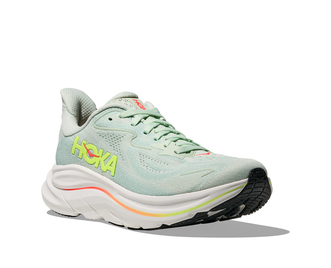 Hoka W CLIFTON 10 Sea Glass / Neon Flame