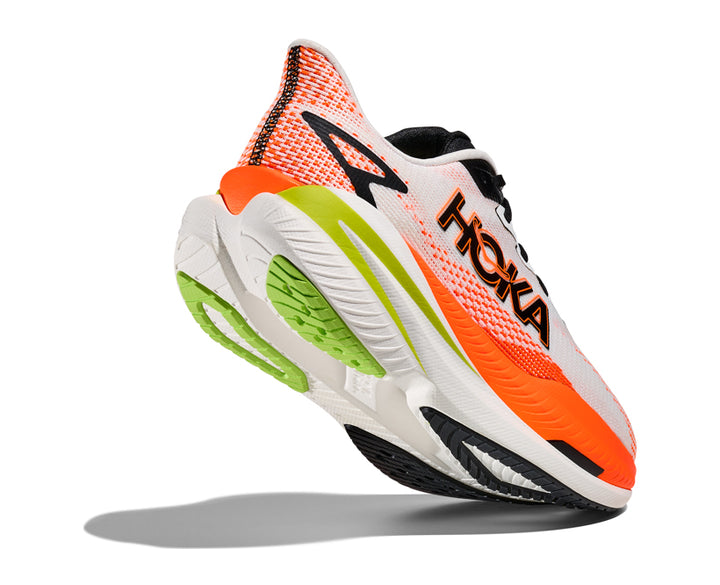 Hoka M MACH X 3 White / Neon Tangerine