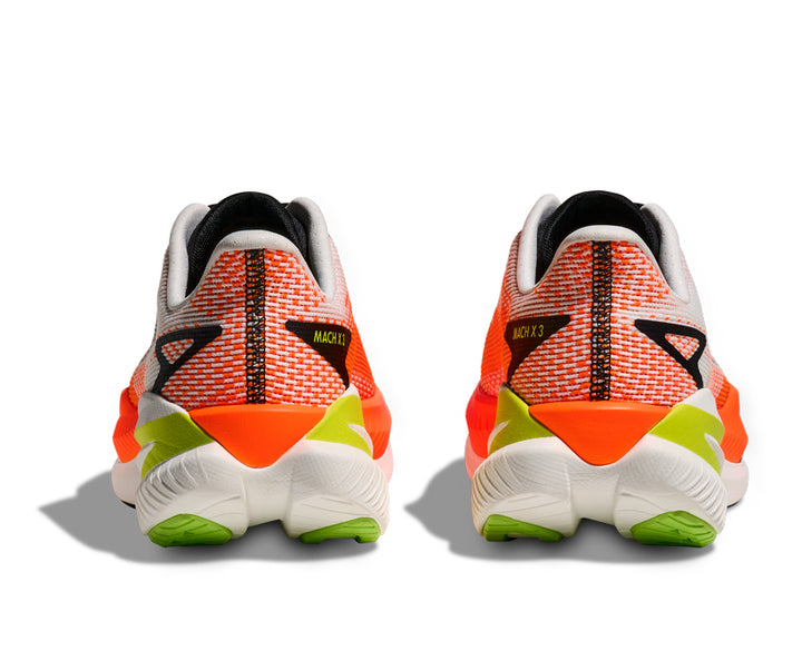 Hoka M MACH X 3 White / Neon Tangerine