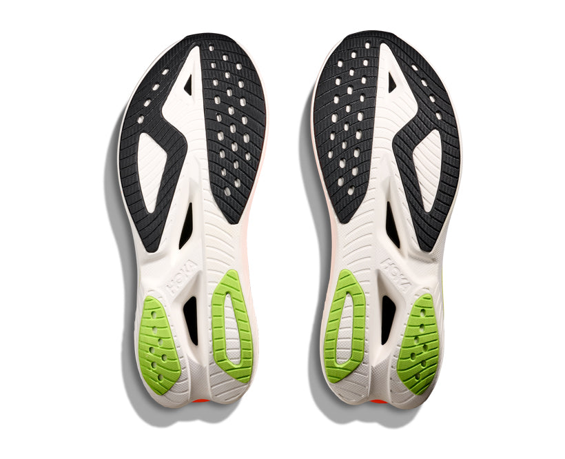 Hoka M MACH X 3 White / Neon Tangerine