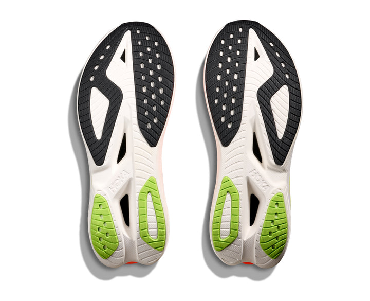 Hoka M MACH X 3 White / Neon Tangerine