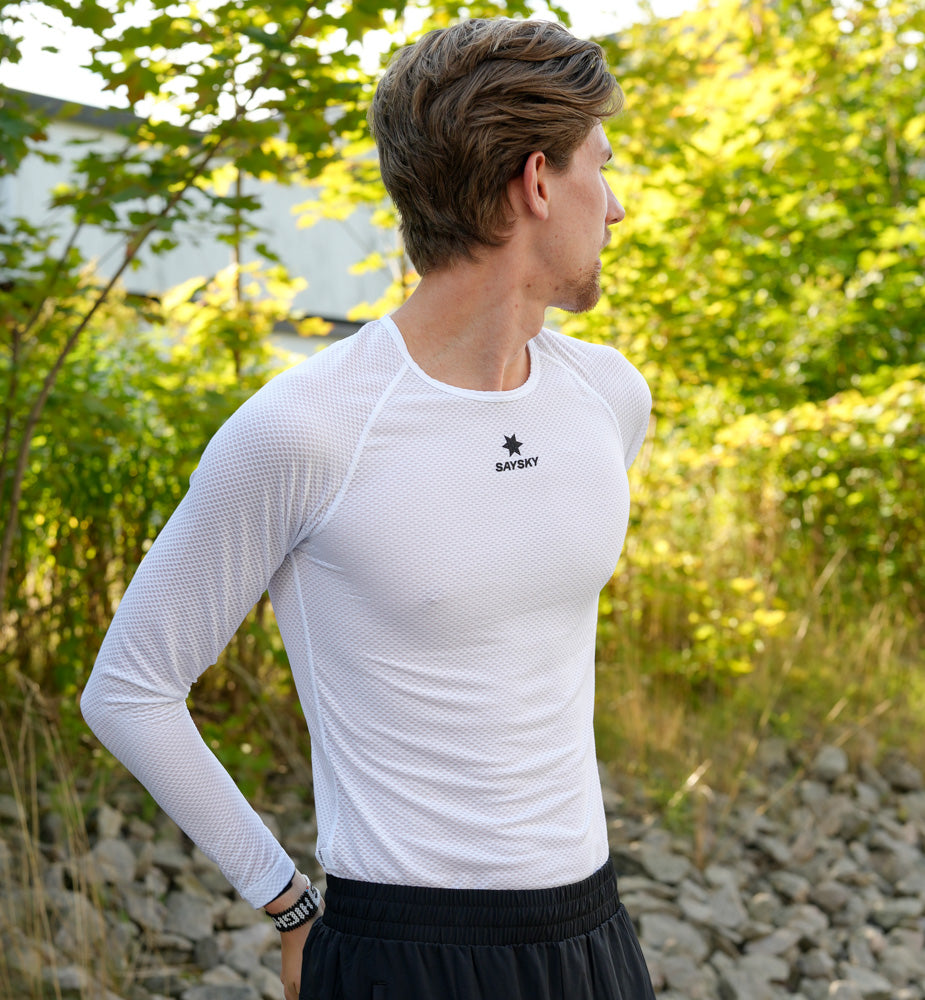 Saysky Mesh Base Layer Long Sleeve White