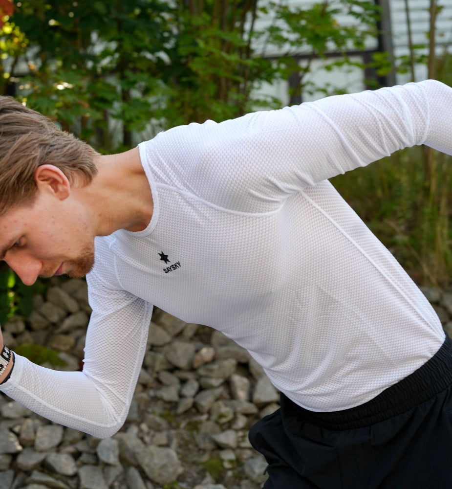 Saysky Mesh Base Layer Long Sleeve White