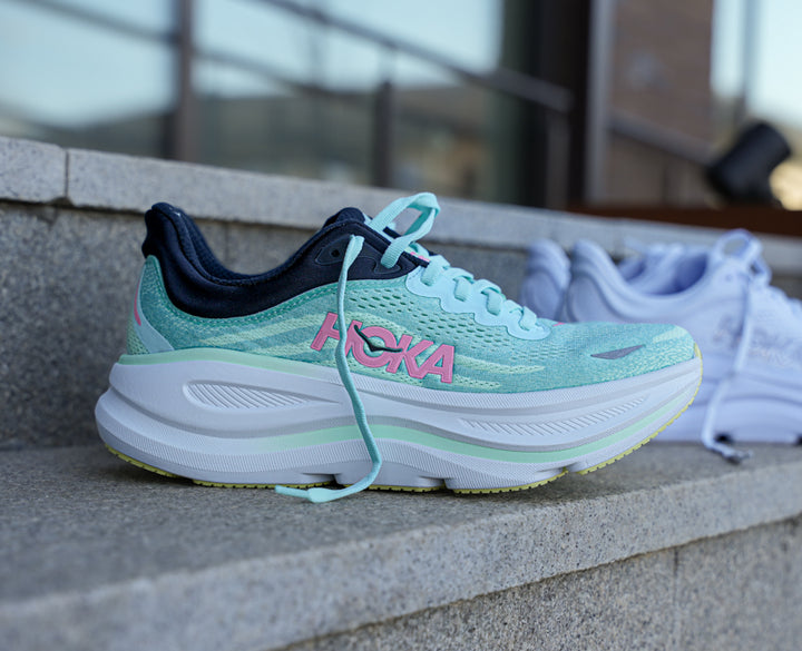 Hoka W BONDI 9 Blå Spark / Mint Fluorit 