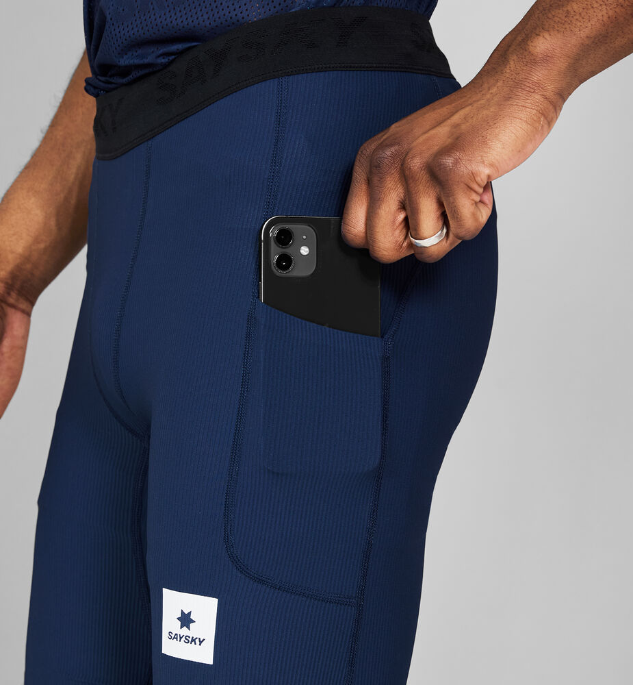 Saysky Combat+ Rib Short Tights 8" Blue